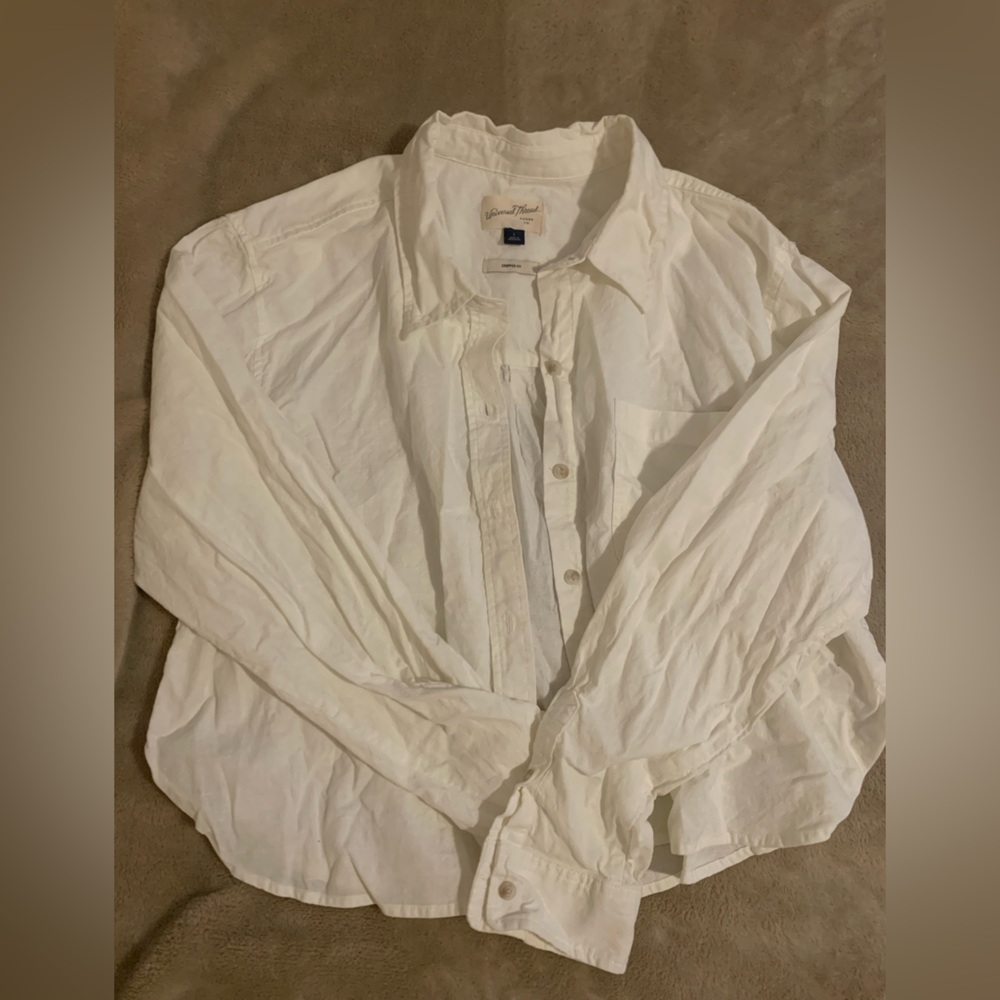 Universal Thread Cream Button-Up Shirt